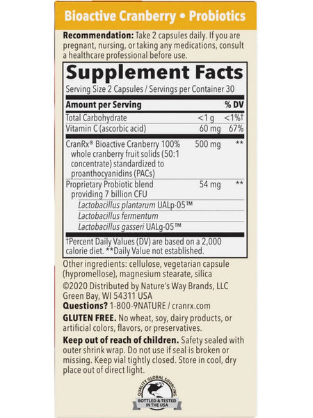 Nature's Way, CranRx® Women's Care with Probiotics, 60 vegetarian capsules