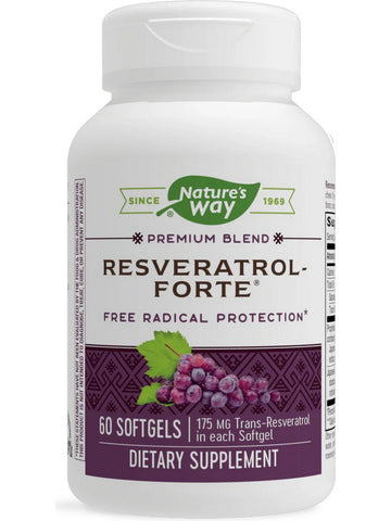 Nature's Way, Resveratrol-Forte® 175 mg, 60 softgels