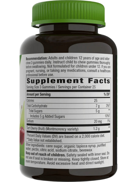 Nature's Way, Tart Cherry Ultra Gummies, Cherry, 75 Gummies