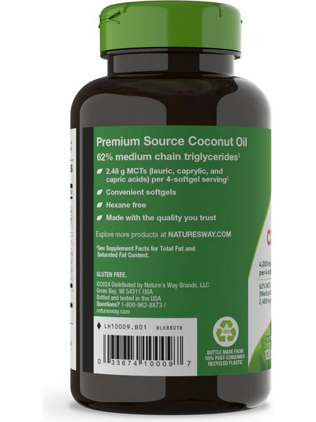 Nature's Way, Coconut Oil, 120 softgels