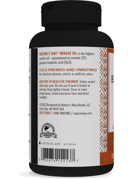Nature's Way, Borage Oil 1,300 mg, 60 softgels