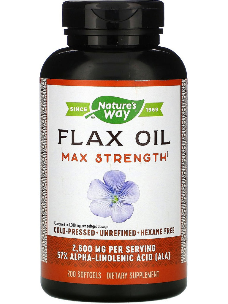 Nature's Way, Flax Oil Max Strength, 200 softgels