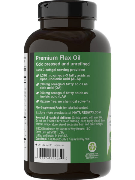 Nature's Way, Flax Oil, 200 Softgels