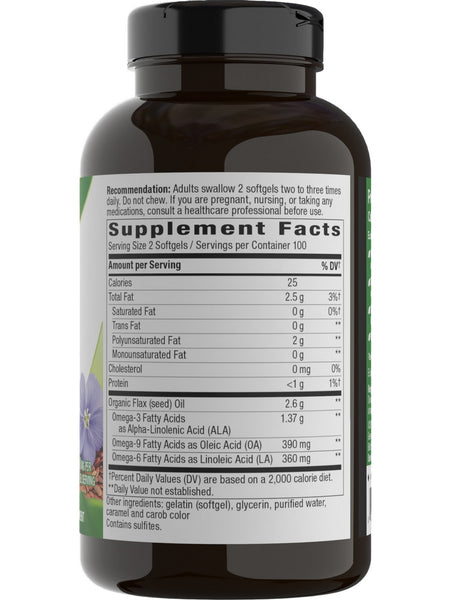 Nature's Way, Flax Oil, 200 Softgels
