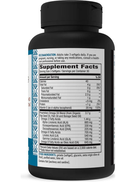 Nature's Way, Mega 3/6/9, Lime, 90 Softgels