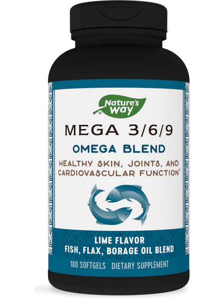 Nature's Way, Mega 3/6/9 Blend 1350 mg, 180 softgels