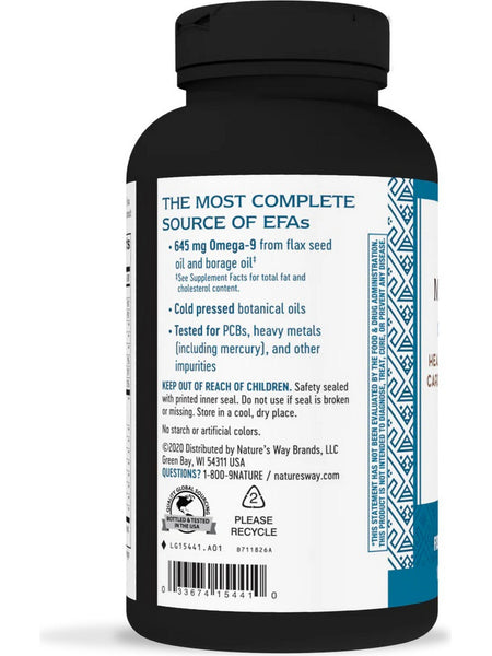 Nature's Way, Mega 3/6/9, Lime, 180 Softgels