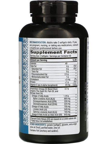 Nature's Way, Mega 3/6/9, Lime, 180 Softgels