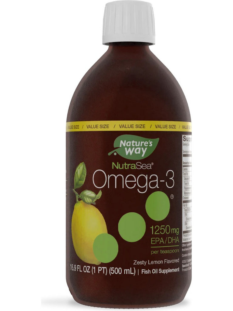 Nature's Way, NutraSea™ Omega-3 1250 mg (Zesty Lemon), 16.9 fl oz