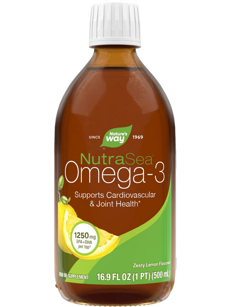 Nature's Way, NutraSea Omega-3, 1,250 mg, Zesty Lemon, 16.9 fl oz