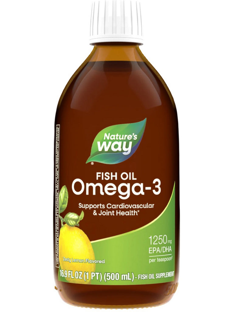 Nature's Way, Fish Oil Omega-3, 1,250 mg, Zesty Lemon, 16.9 fl oz
