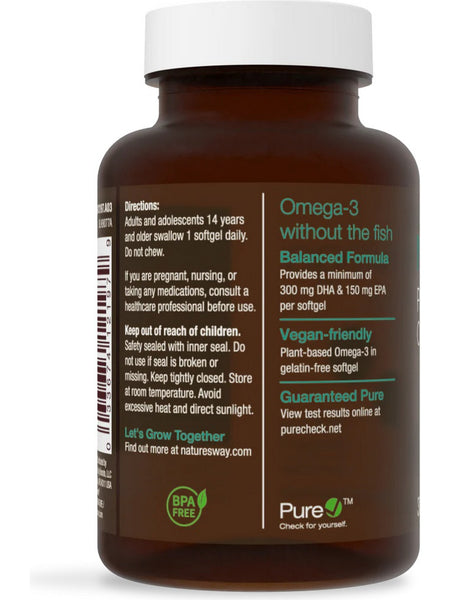 Nature's Way, NutraVege Plant-Based Omega-3, 500 mg, 30 Softgels