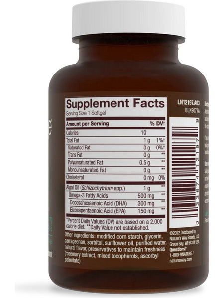 Nature's Way, NutraVege Plant-Based Omega-3, 500 mg, 30 Softgels