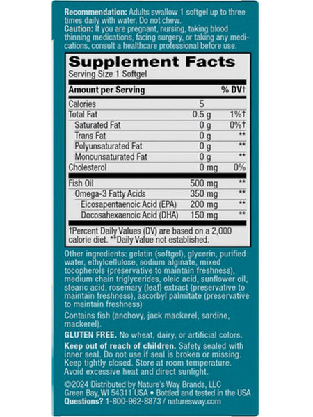 Nature's Way, Super Fisol Fish Oil, 350 mg, 180 Softgels