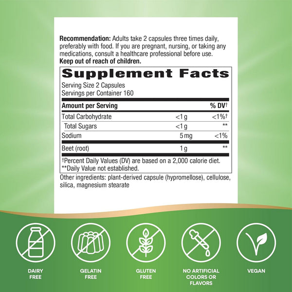 Nature's Way, Beet Root, 320 vegan capsules