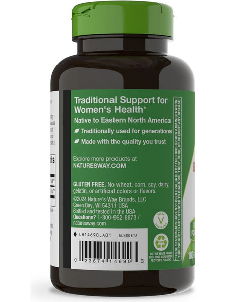 Nature's Way, Black Cohosh Root, 540 mg, 180 Vegan Capsules