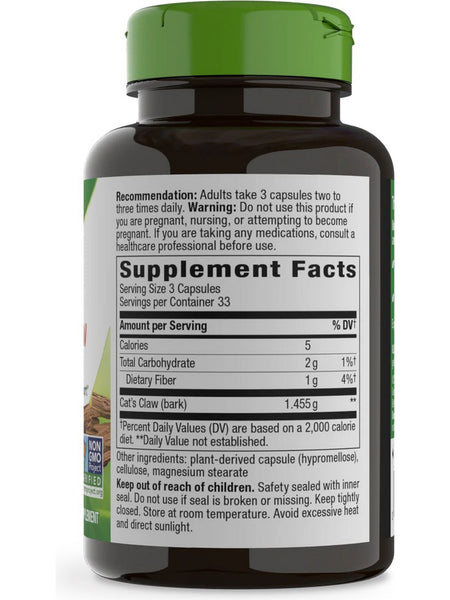 Nature's Way, Cat's Claw Bark, 100 vegan capsules