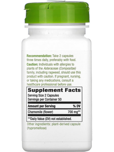 Nature's Way, Chamomile Flowers, 700 mg, 100 Vegan Capsules