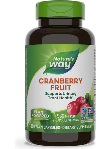 Nature's Way, Cranberry Fruit, 180 vegan capsules