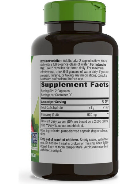 Nature's Way, Cranberry Fruit, 180 vegan capsules