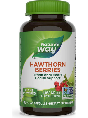 Nature's Way, Hawthorn Berries, 180 vegan capsules
