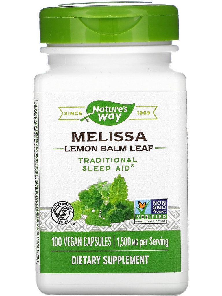Nature's Way, Melissa Lemon Balm Leaf, 100 vegan capsules