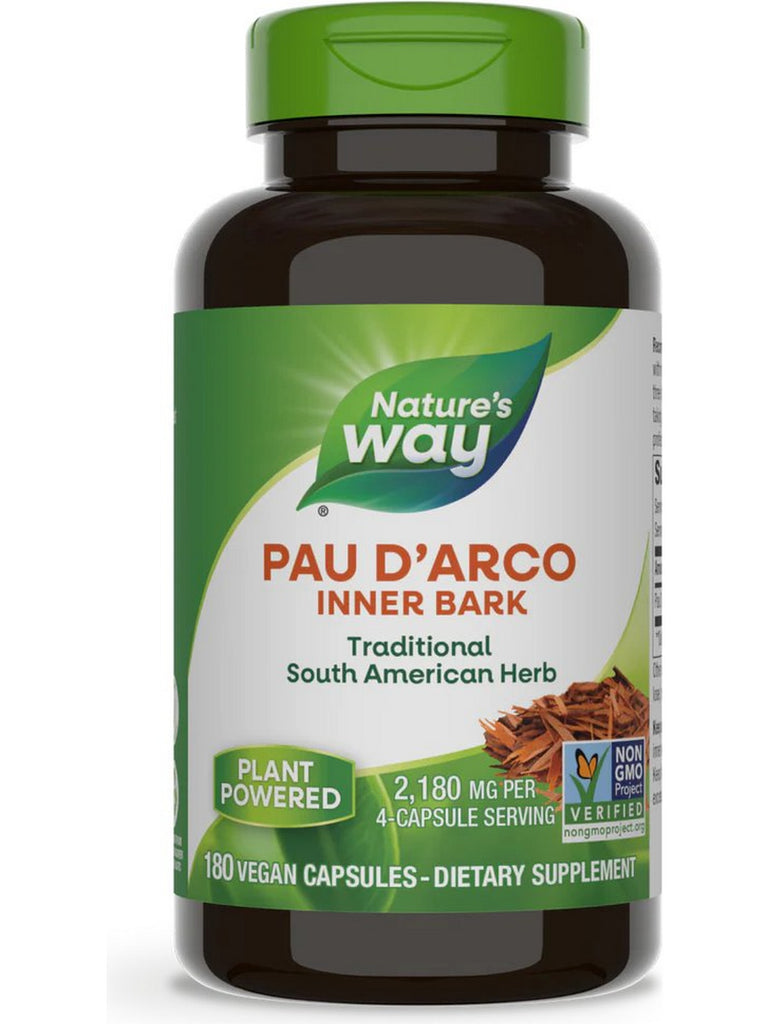 Nature's Way, Pau d'Arco Inner Bark, 180 vegan capsules