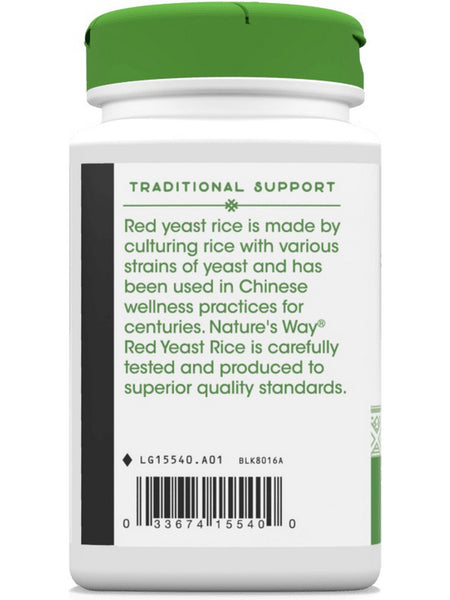 Nature's Way, Red Yeast Rice, 120 vegan capsules