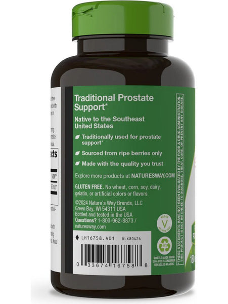 Nature's Way, Saw Palmetto Berries, 180 vegan capsules