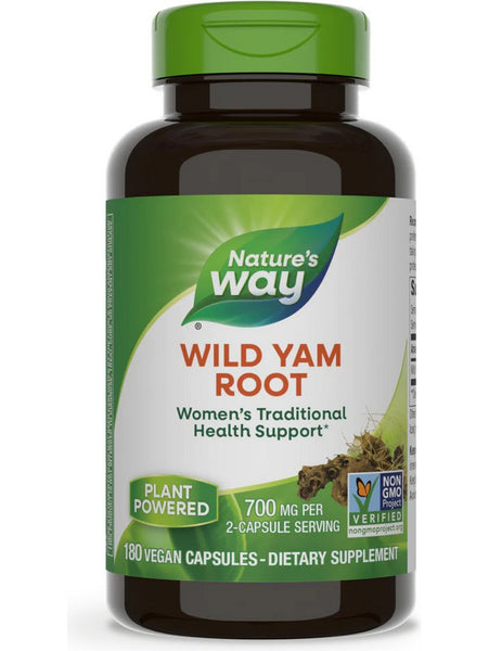 Nature's Way, Wild Yam Root, 180 vegan capsules