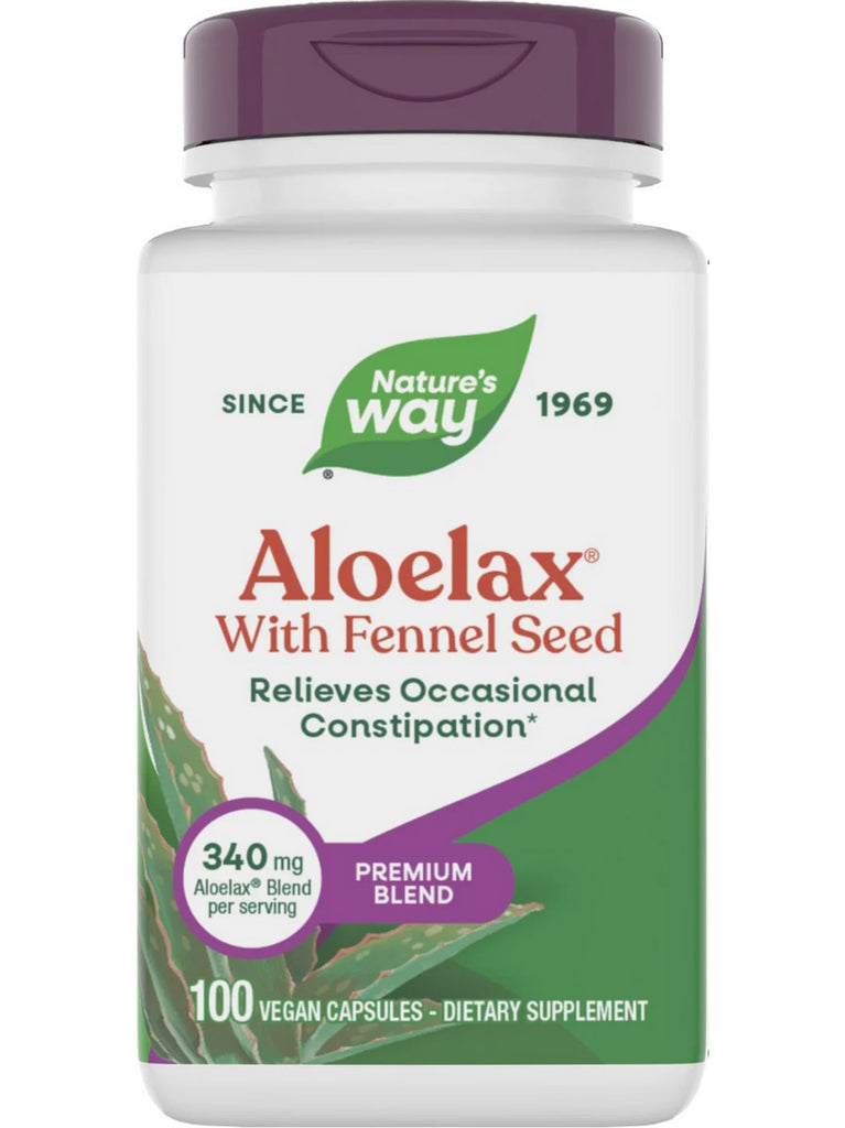 Nature's Way, Aloelax with Fennel Seed, 100 Vegan Capsules