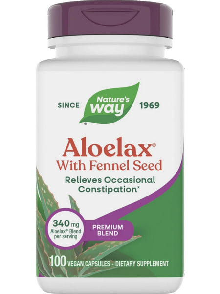 Nature's Way, Aloelax with Fennel Seed, 100 Vegan Capsules