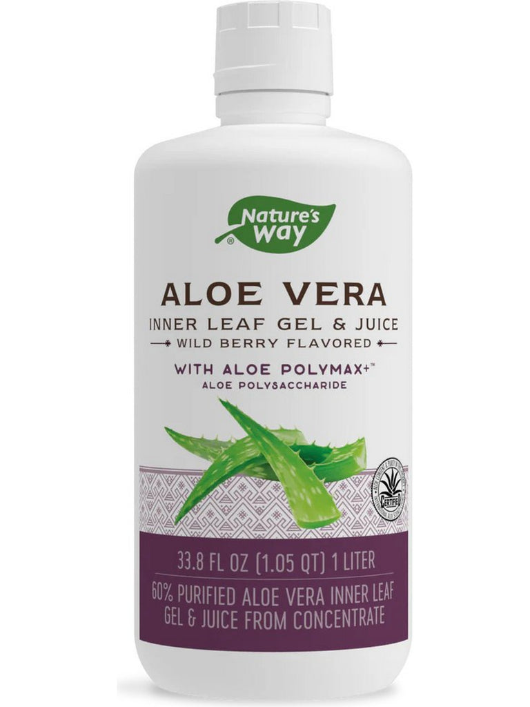 Nature's Way, Aloe Vera Gel & Juice (Berry), 33.8 fl oz (1 liter)