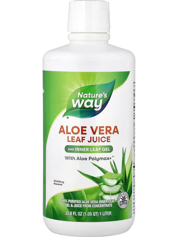 Nature's Way, Aloe Vera Leaf Juice and Inner Leaf Gel, with Aloe Polymax+, Wild Berry, 33.8 fl oz