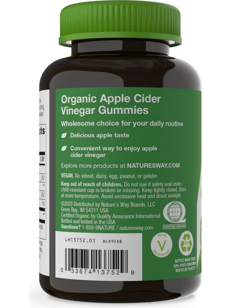 Nature's Way, Apple Cider Vinegar Gummies (500 mg), 60 gummies