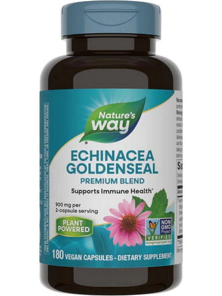Nature's Way, Echinacea Goldenseal, 180 vegan capsules