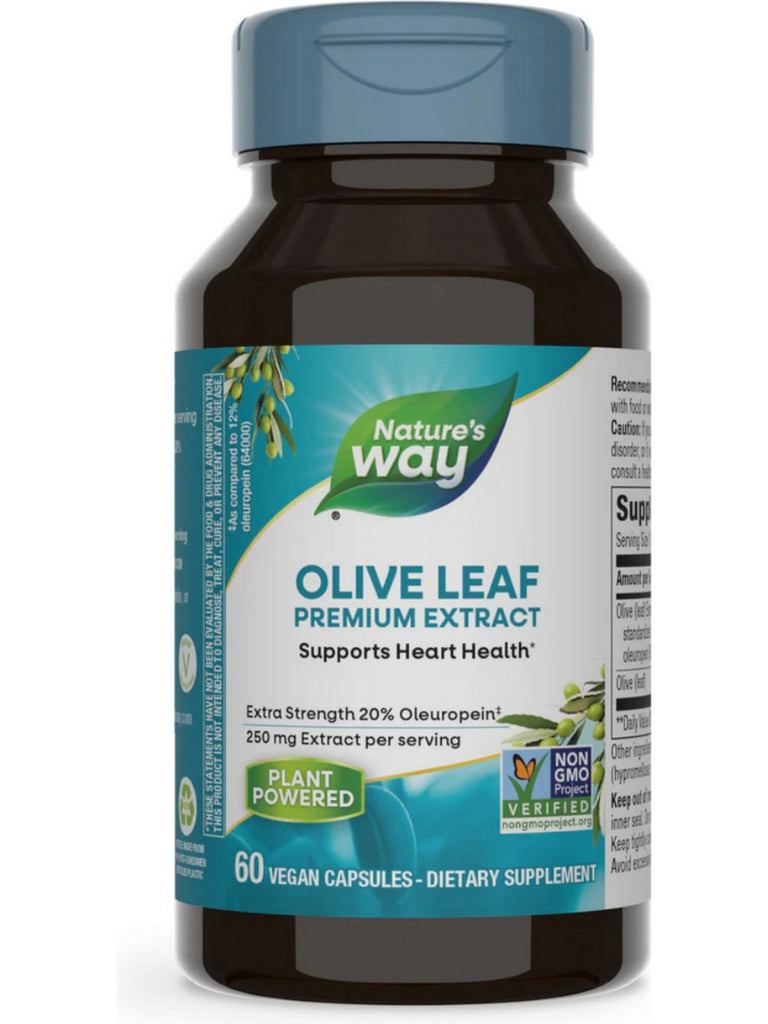 Nature's Way, Olive Leaf 20%, 60 vegan capsules