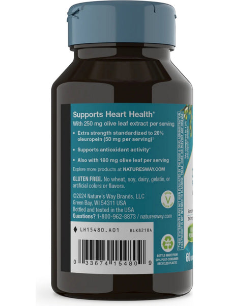 Nature's Way, Olive Leaf 20%, 60 vegan capsules
