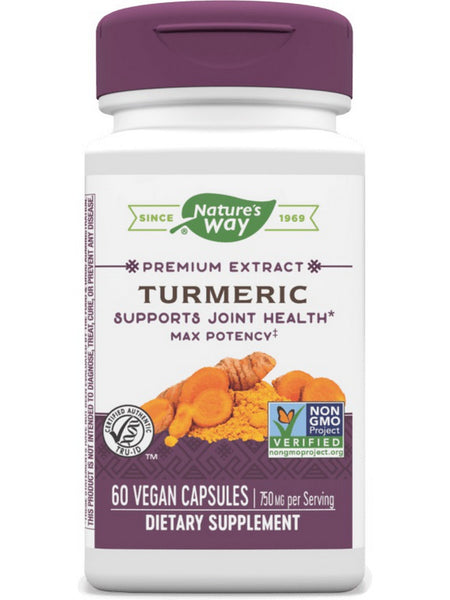 Nature's Way, Turmeric 750 mg, 60 vegan capsules