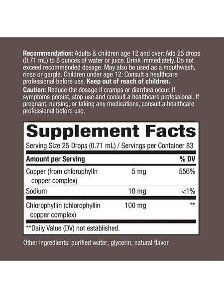 Nature's Way, Chlorofresh® Drops (Mint Flavor), 2 fl oz