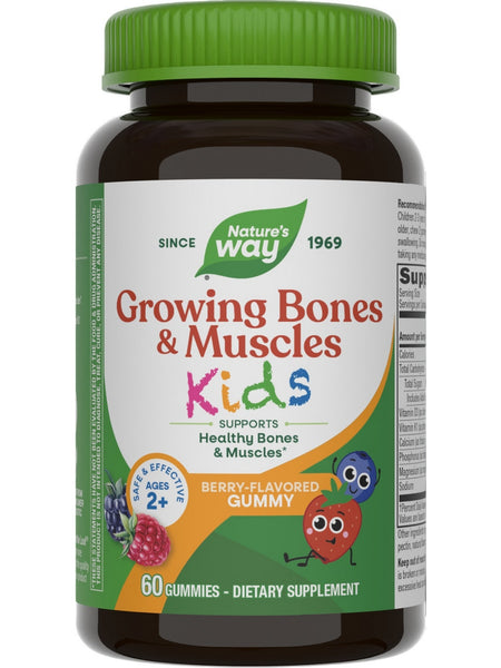 Nature's Way, Growing Bones and Muscles Kids, Berry, 60 Gummies