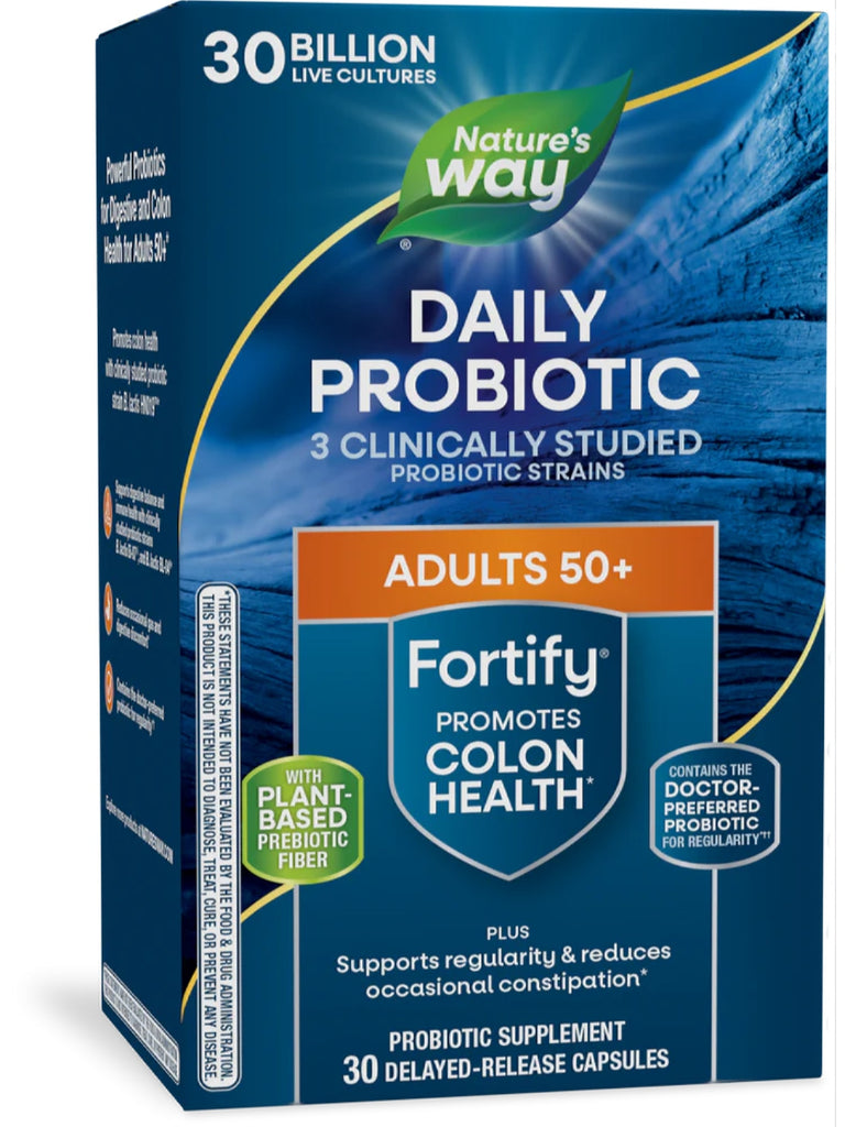 Nature's Way, Fortify® Age 50+ Probiotic 30 Billion, 30 delayed-release capsules