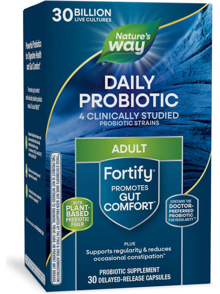 Nature's Way, Fortify® Daily Probiotic 30 Billion, 30 delayed-release veg capsules