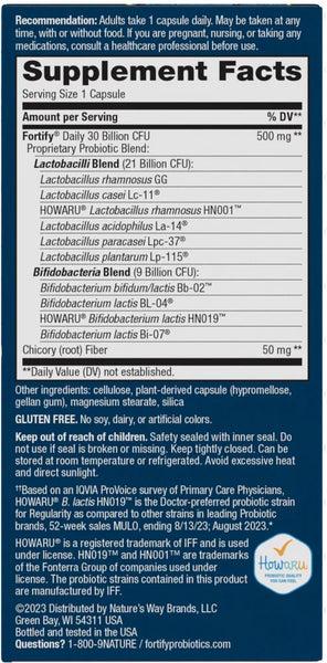 Nature's Way, Fortify® Daily Probiotic 30 Billion, 30 delayed-release veg capsules