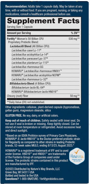 Nature's Way, Fortify® Women's Probiotic 50 Billion, 30 delayed-release capsules
