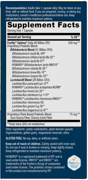Nature's Way, Fortify® Optima® Daily Probiotic 60 Billion, 30 delayed-release capsules
