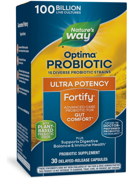 Nature's Way, Fortify® Optima® Daily Probiotic 100 Billion, 30 delayed-release capsules