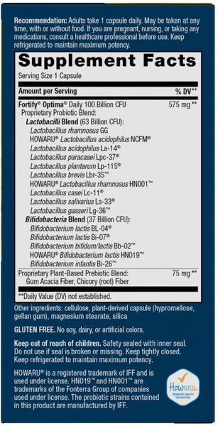 Nature's Way, Fortify® Optima® Daily Probiotic 100 Billion, 30 delayed-release capsules