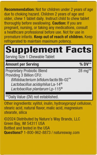 Nature's Way, Primadophilus® Kids (Cherry Flavored), 60 chewable tablets