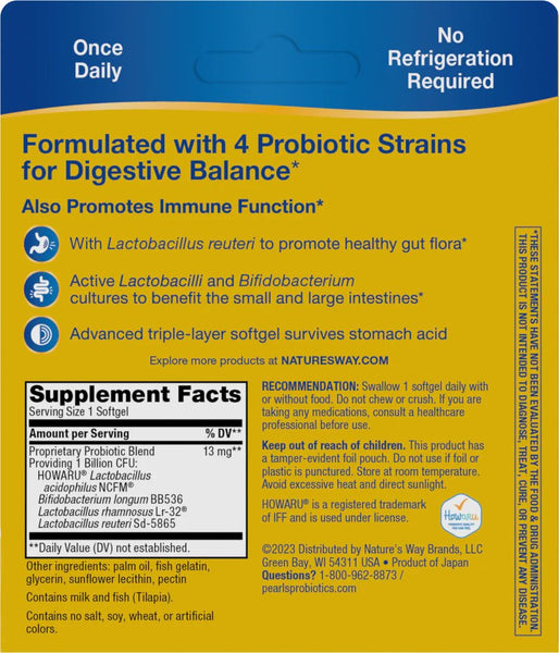 Nature's Way, Primadophilus® Reuteri Pearls, 60 softgels
